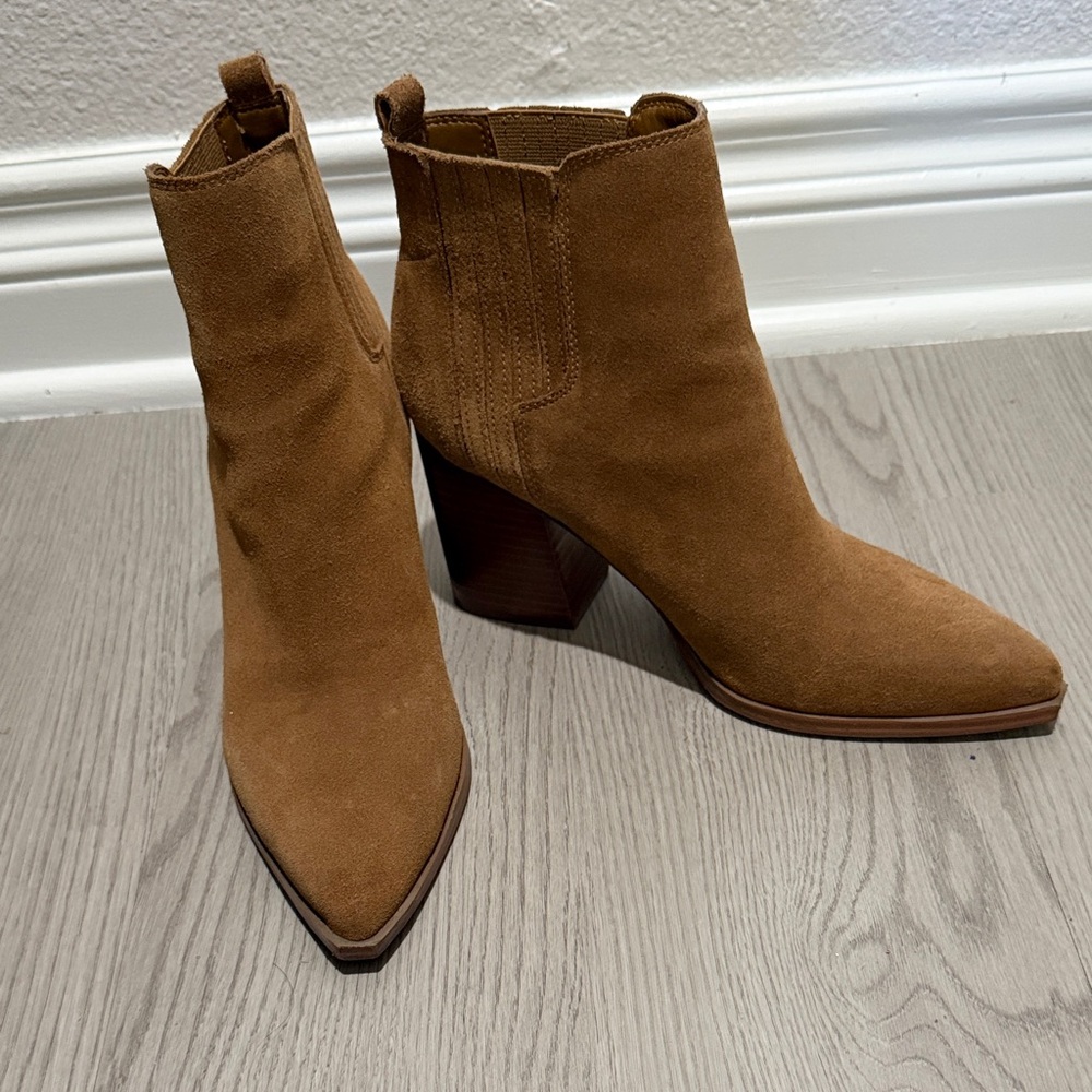Marc Fisher Brown Suede Ankle Booties